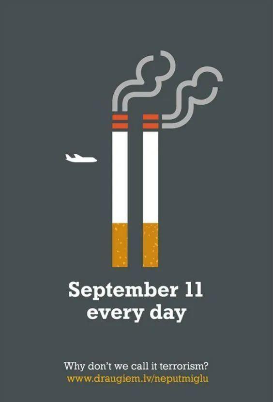 世界无烟日品牌借势海报 触目惊心的广告设计反思